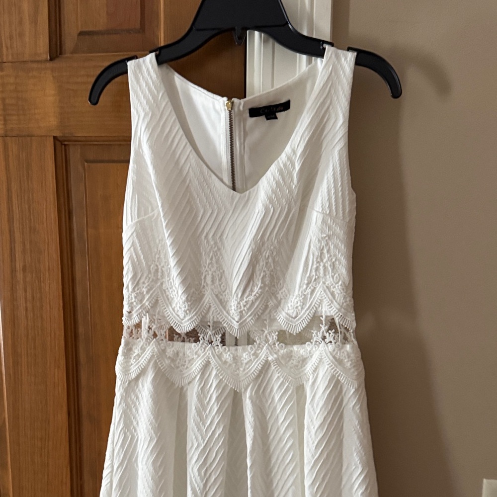 City Studio White Lace Dress